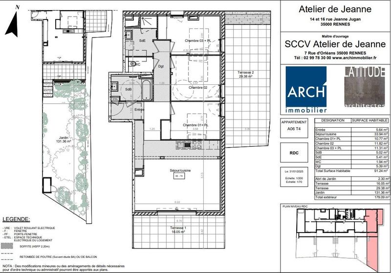 Appartement - 142 m² - 6 pièces