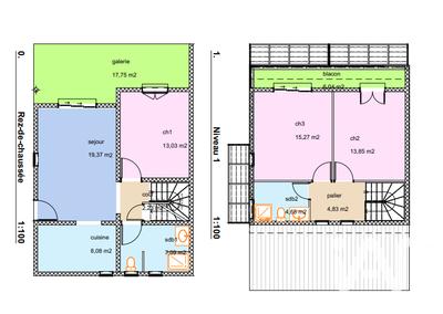 Maison - 88 m² - 4 pièces