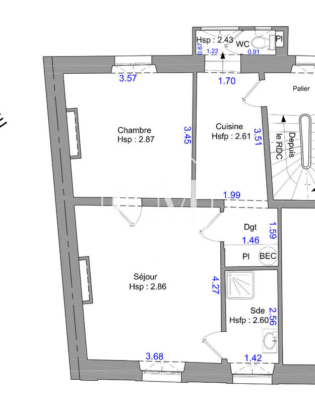Appartement - 42 m² - 2 pièces