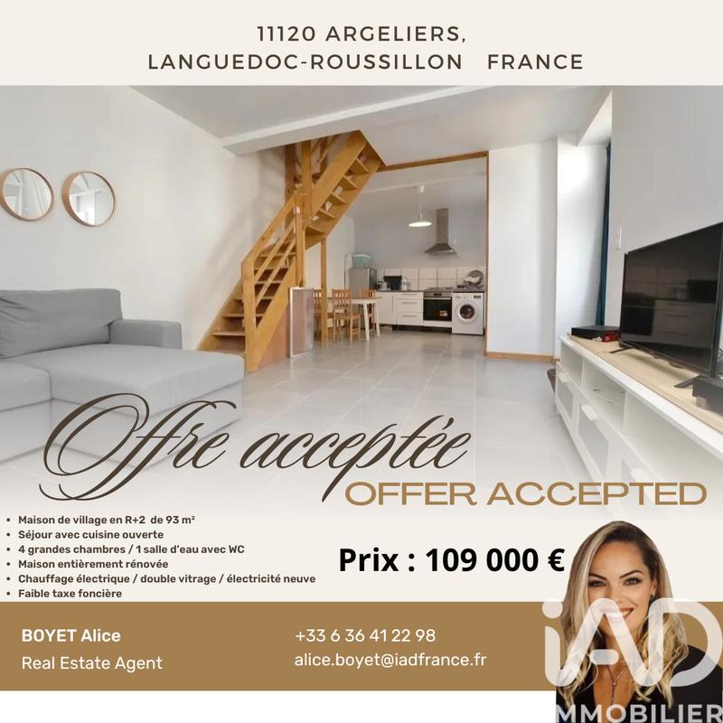 Maison de village - 93 m² - 5 pièces