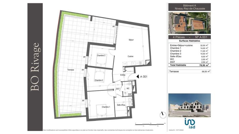 Appartement - 79 m² - 4 pièces