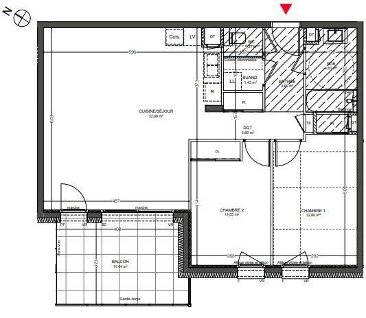 Appartement - 71 m² - 3 pièces