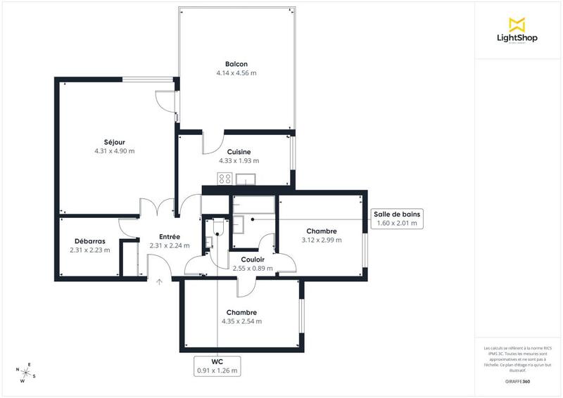 Appartement - 69 m² - 3 pièces