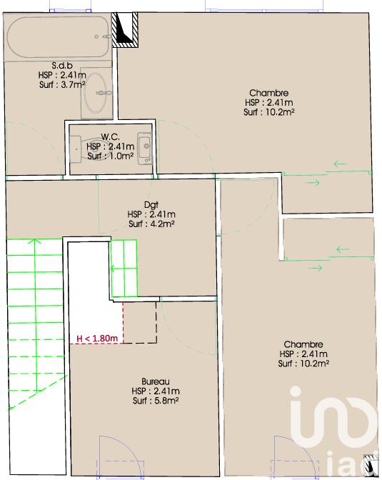 Maison - 86 m² - 4 pièces