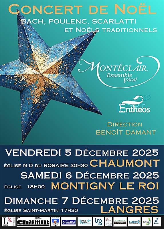 Concert de Noël de l'Ensemble Vocal Montéclair