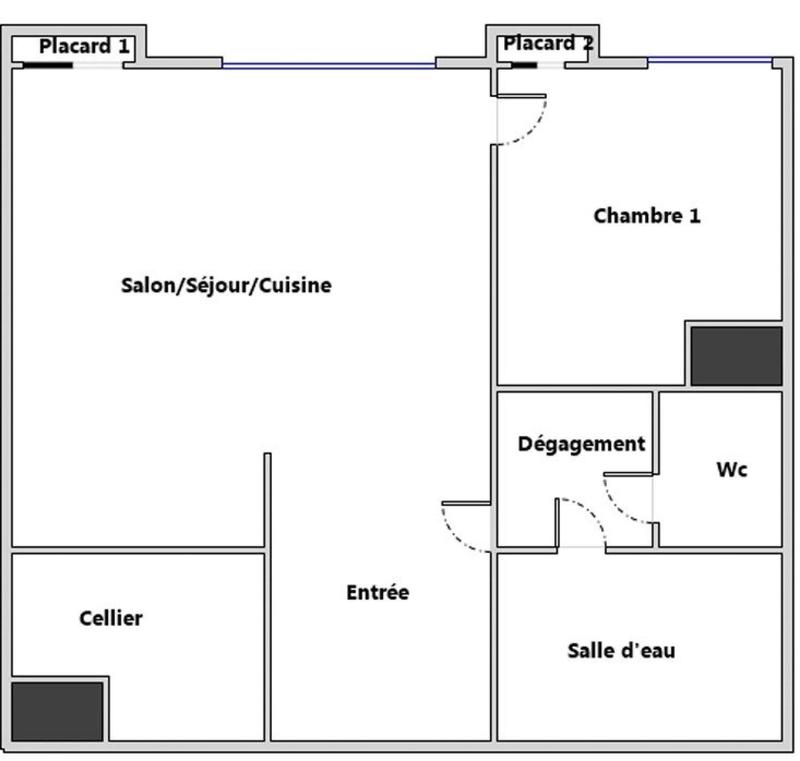 Appartement - 32 m² - 2 pièces