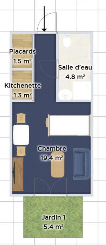 Studio - 28 m² - 1 pièce