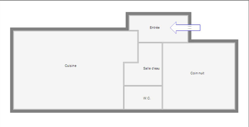 Studio - 26 m² - 2 pièces