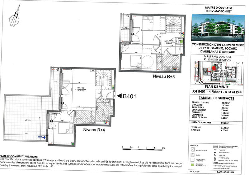 Appartement - 79 m² - 4 pièces