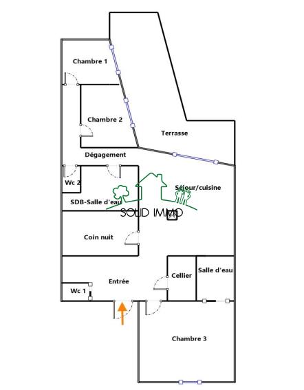Appartement - 107 m² - 5 pièces