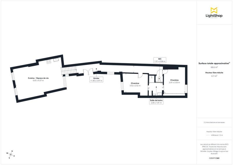 Appartement - 68 m² - 3 pièces