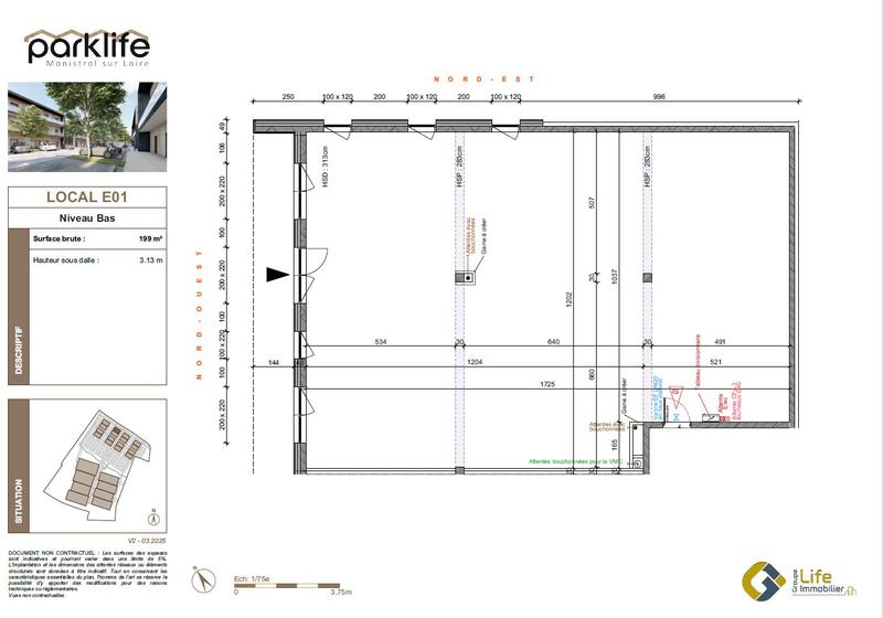 Local d'activités - 199 m² - 1 pièce