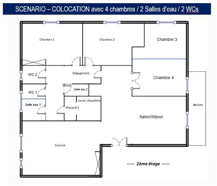 Appartement - 102 m² - 5 pièces