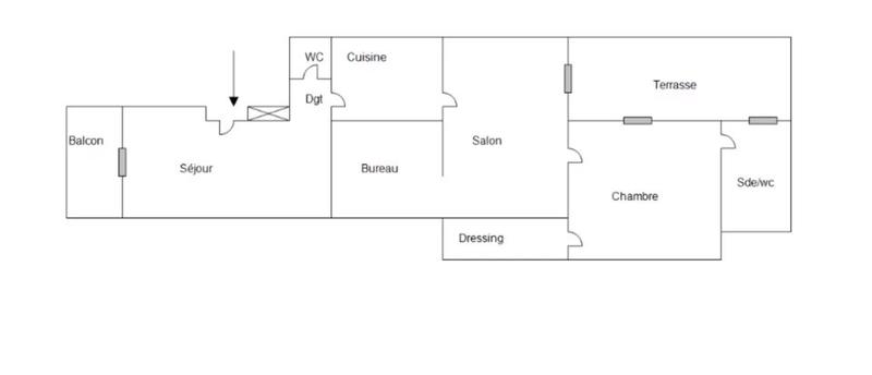 Appartement - 98 m² - 3 pièces