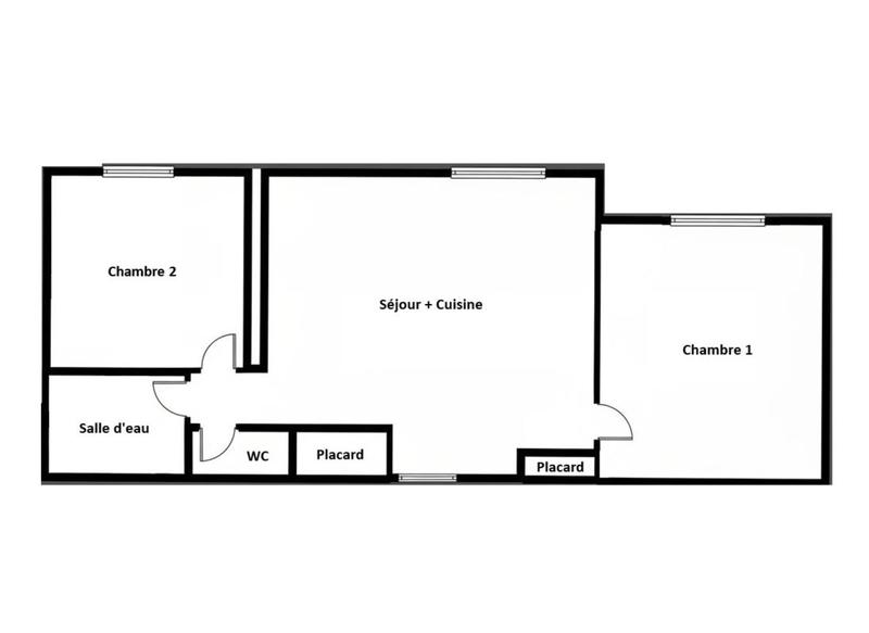 Appartement - 61 m² - 3 pièces