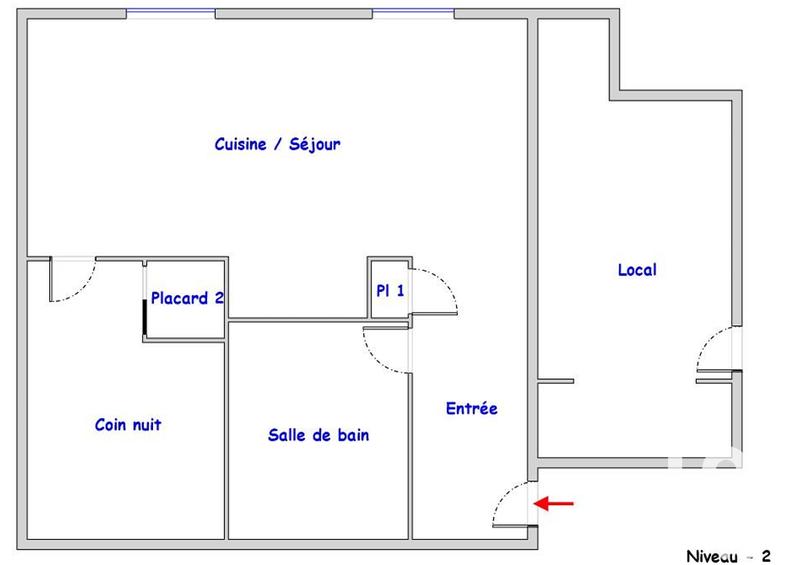 Appartement - 34 m² - 2 pièces