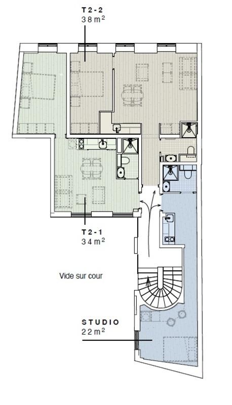 Appartement - 58 m² - 3 pièces