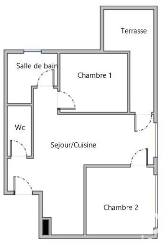 Appartement - 45 m² - 3 pièces