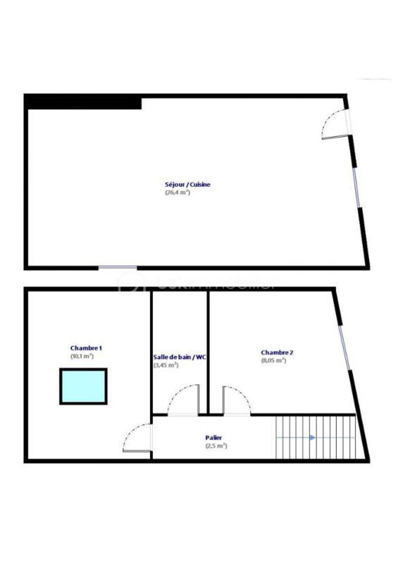 Maison de village - 50 m² - 3 pièces