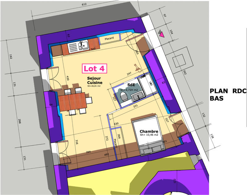 Appartement - 40 m² - 2 pièces