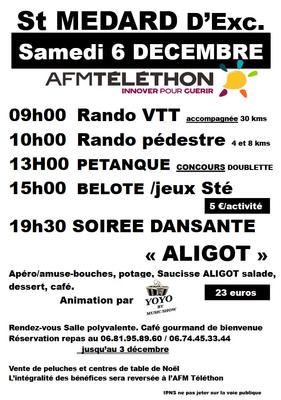 Téléthon - rando, pétanque, soirée dansante Aligot