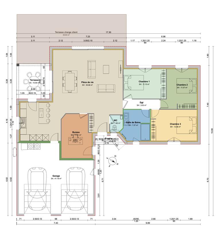 Maison - 120 m² - 5 pièces