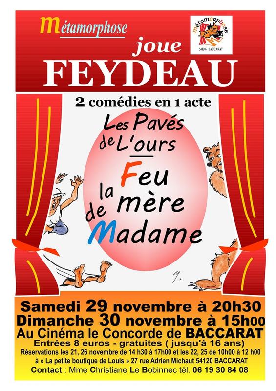 Théâtre - Métamorphose joue Feydeau