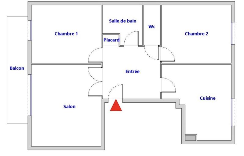 Appartement - 70 m² - 3 pièces