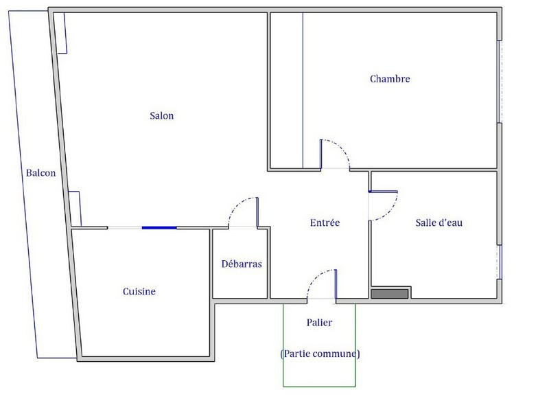 Appartement - 43 m² - 2 pièces