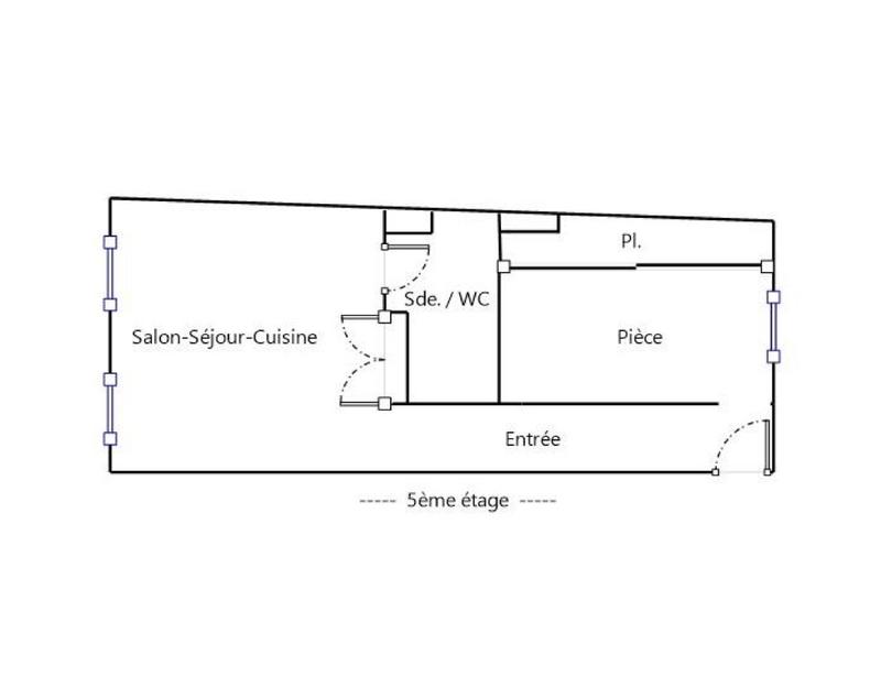 Appartement - 45 m² - 2 pièces