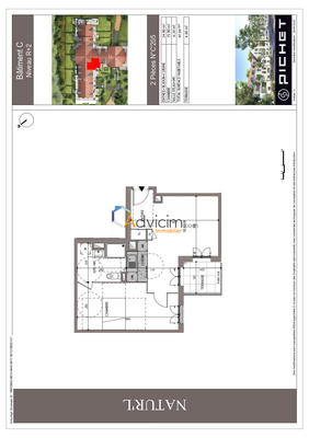 Appartement - 47 m² - 2 pièces