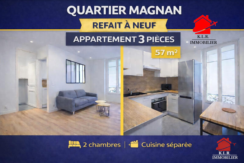 Appartement - 57 m² - 3 pièces
