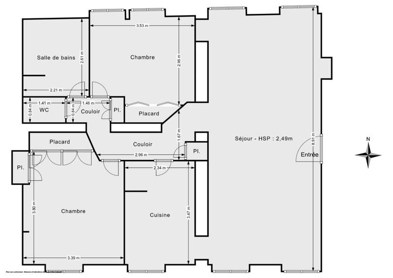 Appartement - 78 m² - 3 pièces