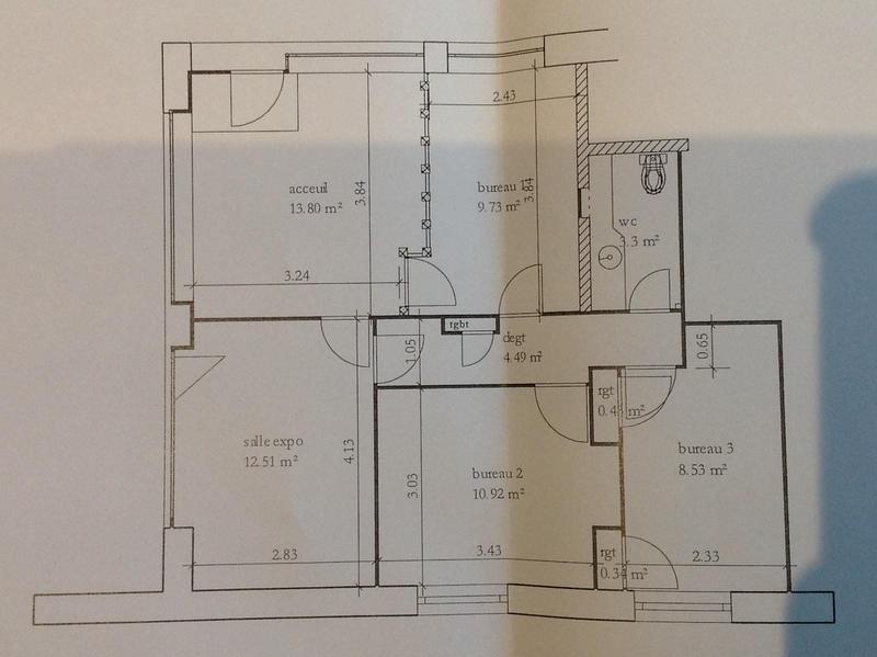 Bureau - 64 m² - 5 pièces