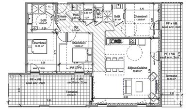 Appartement - 97 m² - 4 pièces