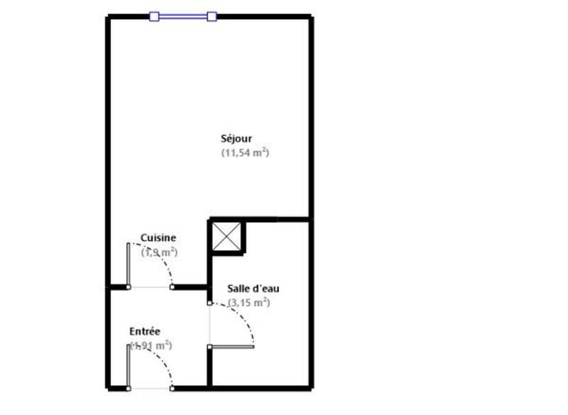 Appartement - 19 m² - 1 pièce