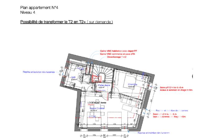Appartement - 43 m² - 2 pièces