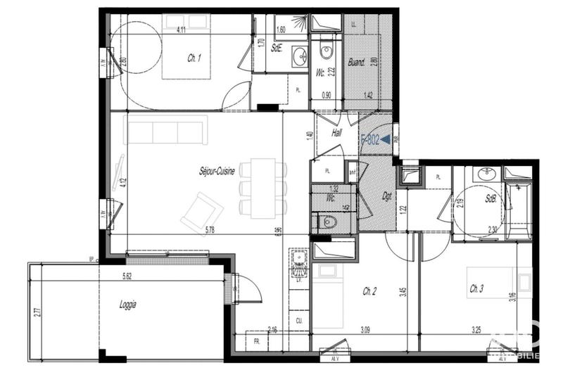 Appartement - 87 m² - 4 pièces