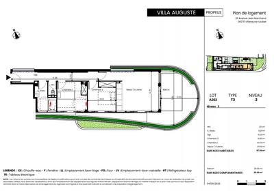 Appartement - 57 m² - 3 pièces