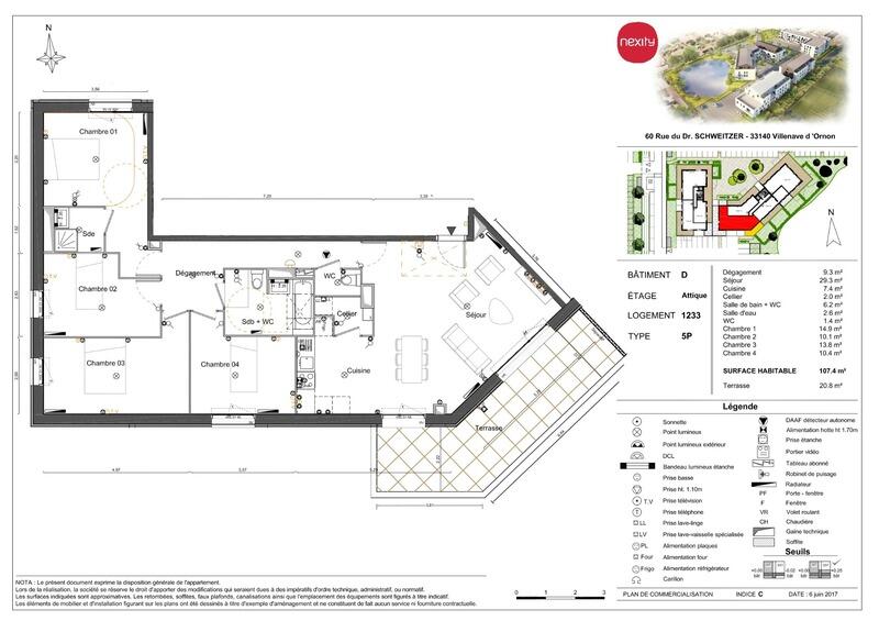 Appartement - 105 m² - 5 pièces