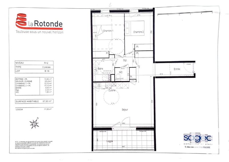 Appartement - 68 m² - 3 pièces
