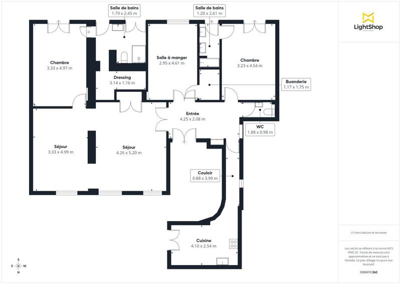 Appartement - 135 m² - 5 pièces