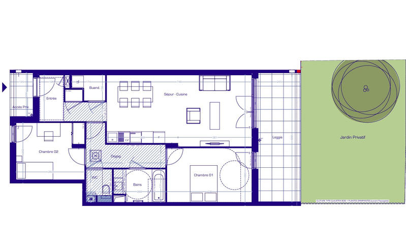 Appartement - 70 m² - 3 pièces