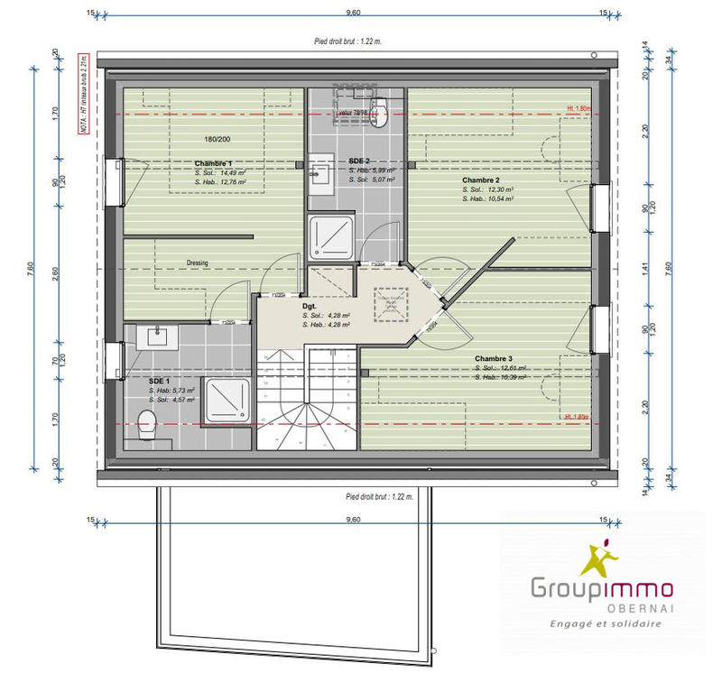 Maison - 106 m² - 6 pièces