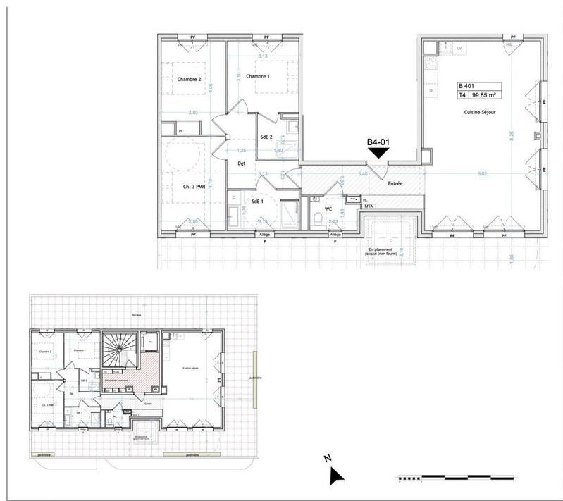 Appartement - 100 m² - 4 pièces