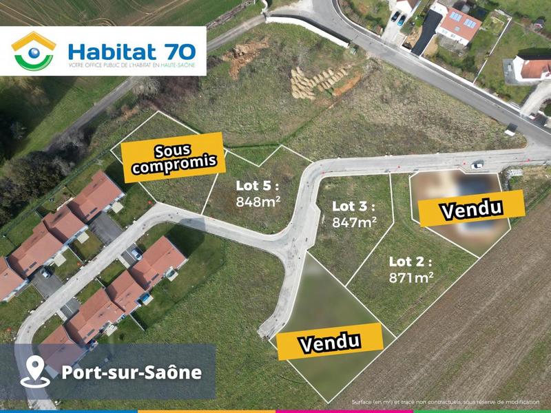 Terrain de lotissements - 847 m²