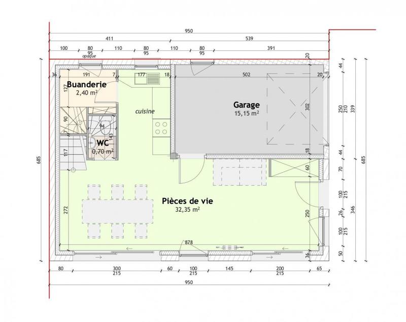 Maison - 83 m² - 4 pièces